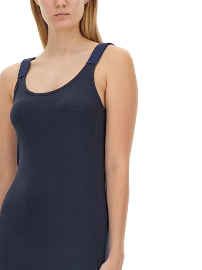 Helmut Lang Modal Tank Dress In Blue