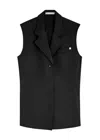 Helmut Lang Modest Logo Jacquard Vest In Black