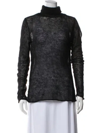 Pre-owned Helmut Lang Mohair Turtleneck Sweater In Black