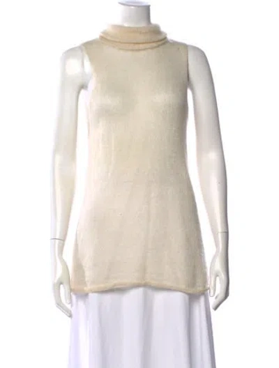 Pre-owned Helmut Lang Mohair Turtleneck Sweater In Neutrals