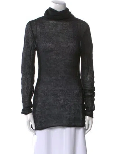 Pre-owned Helmut Lang Mohair Turtleneck Top In Black