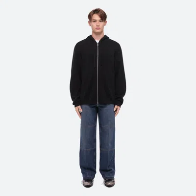 Helmut Lang Mohawk Zip Sweater In Black