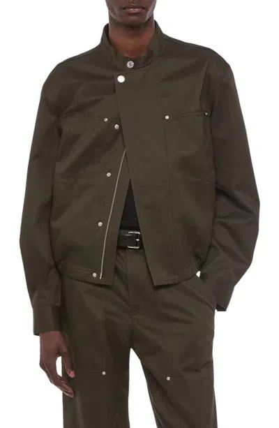 Helmut Lang Moto Trucker Chino Jacket In Brown