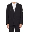 Helmut Lang Multi-pocket Single-breasted Blazer In Blue