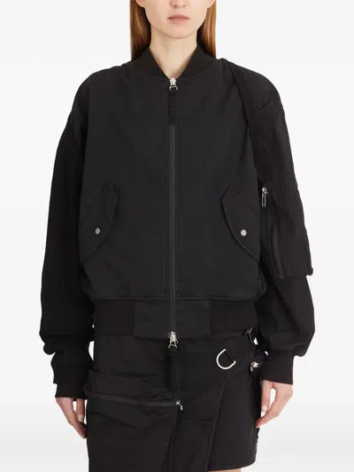 Helmut Lang Multi-pocket Bomber Jacket In Black