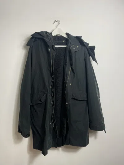 Pre-owned Helmut Lang Navy Eskimo Parka Aw98 In Blue