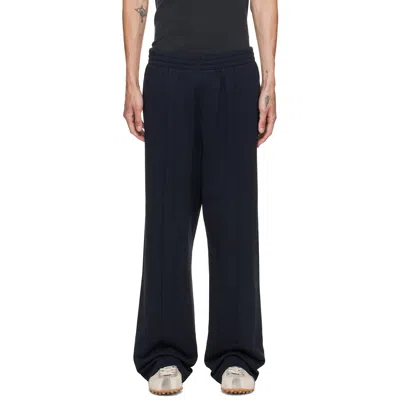 Helmut Lang Navy Logo Sweatpants In Navy - G0f