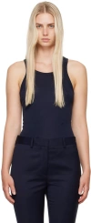 Helmut Lang Navy Racer Tank Top In Navy - G0f