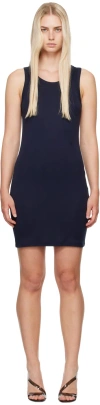 Helmut Lang Navy Tank Minidress In Navy - G0f