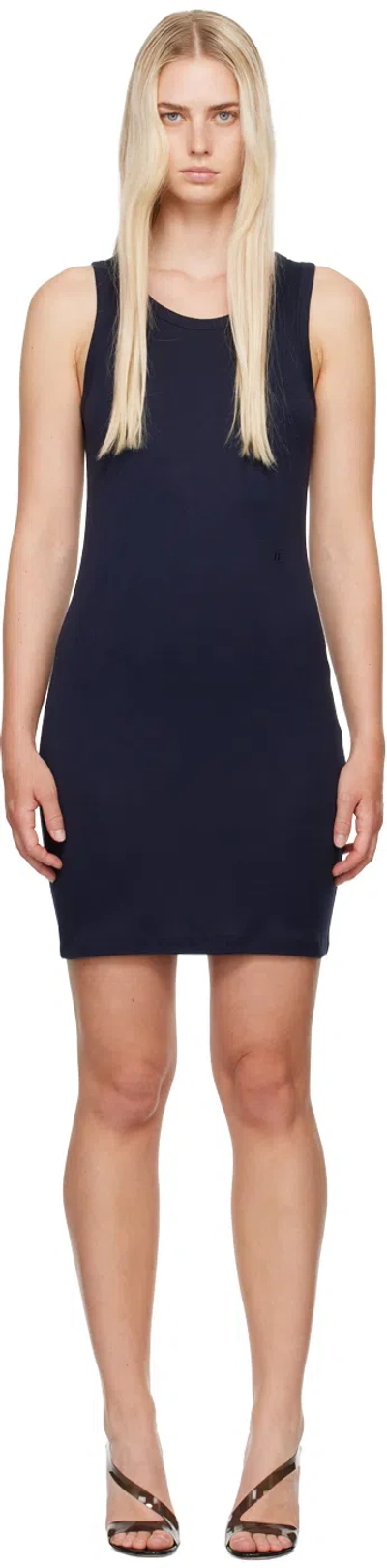 Helmut Lang Navy Tank Minidress In Navy - G0f