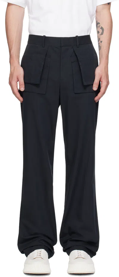 Helmut Lang Navy Utility Car Trousers In Navy - G0f