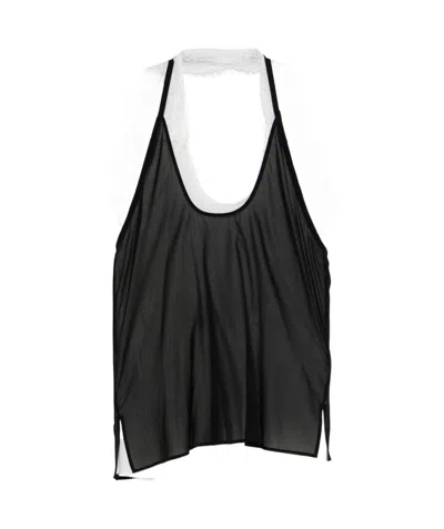 Helmut Lang Neck Top In Black