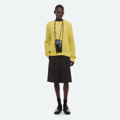 Helmut Lang Netted Crewneck In Yellow