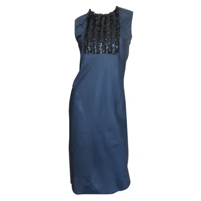 Pre-owned Helmut Lang New Dress With Sequins 1990s In Purple