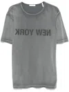 Helmut Lang Garment-dyed New York Tee In Grey