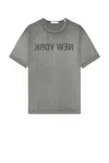 Helmut Lang Garment-dyed New York Tee In Gunmetal