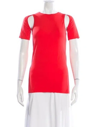 Pre-owned Helmut Lang Nylon Crew Neck Top In Orange