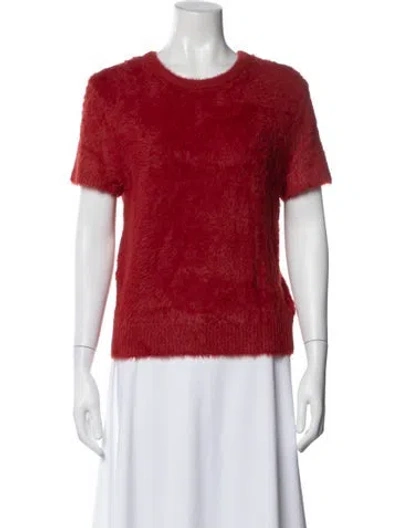 Pre-owned Helmut Lang Nylon Crew Neck Top In Red