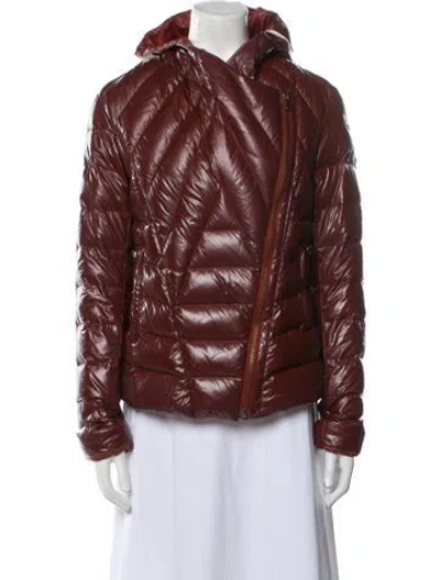 Pre-owned Helmut Lang Nylon Down Jacket In Burgundy
