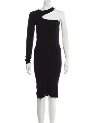 Pre-owned Helmut Lang Nylon Knee-length Dress In Black
