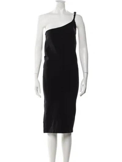 Pre-owned Helmut Lang Nylon Knee-length Dress In Black