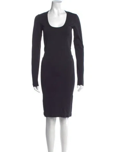Pre-owned Helmut Lang Nylon Knee-length Dress In Gray