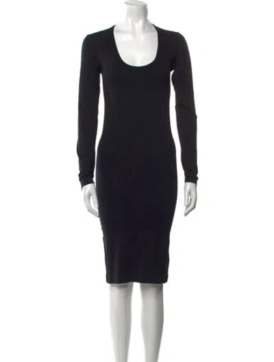 Pre-owned Helmut Lang Nylon Knee-length Dress W/ Tags In Black