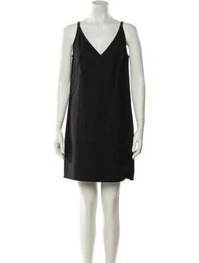 Pre-owned Helmut Lang Nylon Mini Dress In Black