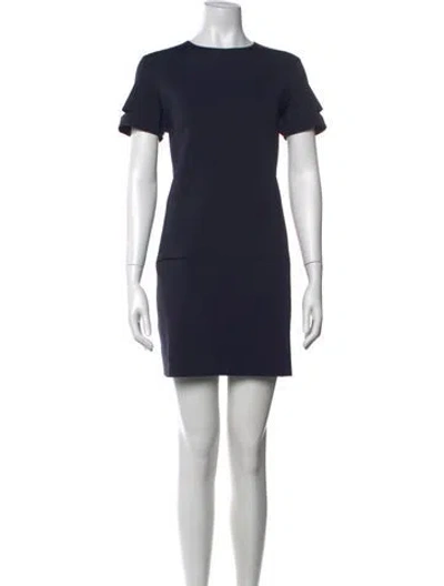 Pre-owned Helmut Lang Nylon Mini Dress In Blue