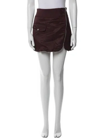 Pre-owned Helmut Lang Nylon Mini Skirt In Purple