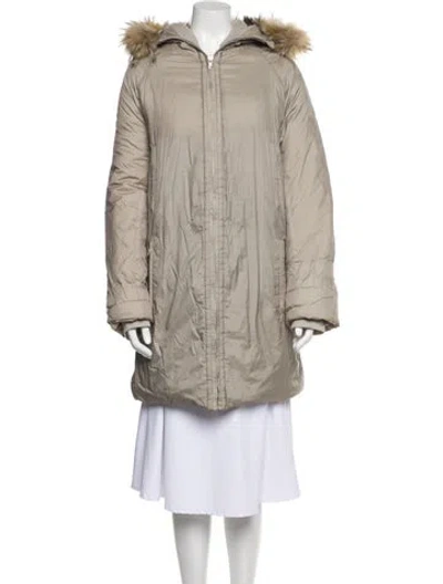 Pre-owned Helmut Lang Nylon Parka In Gray