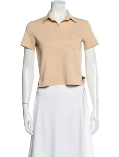 Pre-owned Helmut Lang Nylon Short Sleeve Polo In White