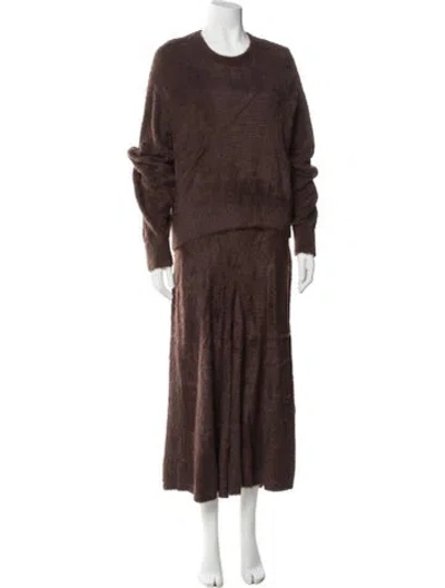 Pre-owned Helmut Lang Nylon Skirt Set In Brown