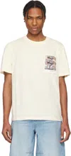Helmut Lang Postcard Building Graphic Print T-shirt In Antique White - Cma