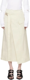 Helmut Lang Trench Wrap Skirt In Creme - Cux