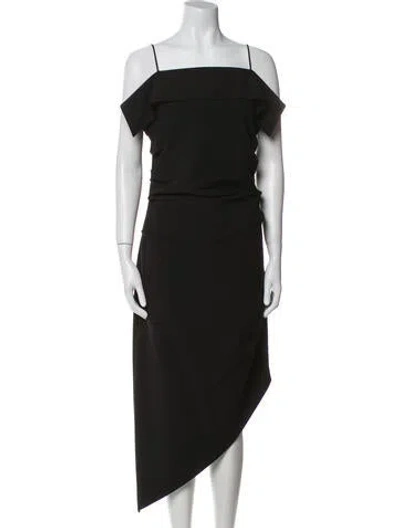 Pre-owned Helmut Lang Off-the-shoulder Long Dress In Multi