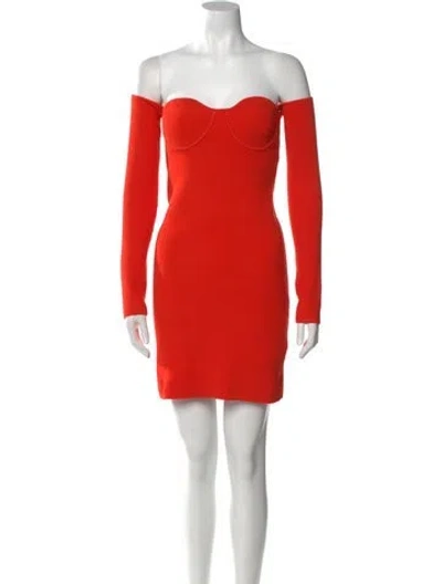 Pre-owned Helmut Lang Off-the-shoulder Mini Dress W/ Tags In Multi