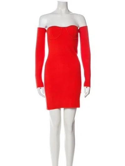 Pre-owned Helmut Lang Off-the-shoulder Mini Dress W/ Tags In Multi