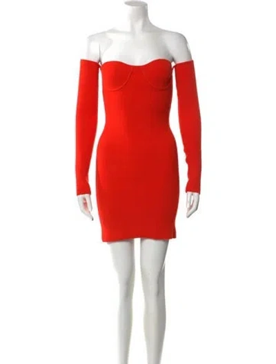 Pre-owned Helmut Lang Off-the-shoulder Mini Dress W/ Tags In Multi