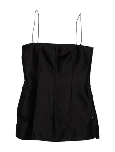 Pre-owned Helmut Lang Off-the-shoulder Sleeveless Top In Black