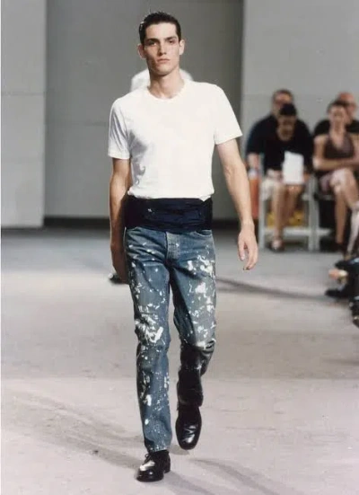 Pre-owned Helmut Lang Og  Painter Jeans 1998 In Blue