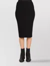 Helmut Lang One-shoulder Ribbed Knit Midi Skirt