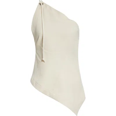 Helmut Lang Asymmetrical Sailor Top In Muslin