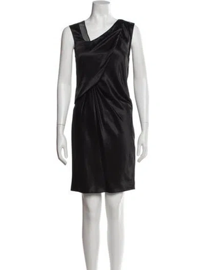Pre-owned Helmut Lang One-shoulder Mini Dress In Black