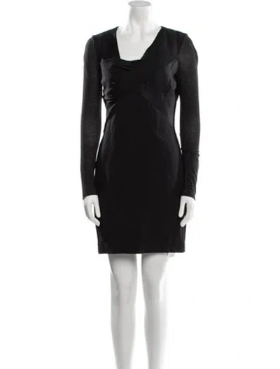 Pre-owned Helmut Lang One-shoulder Mini Dress In Black