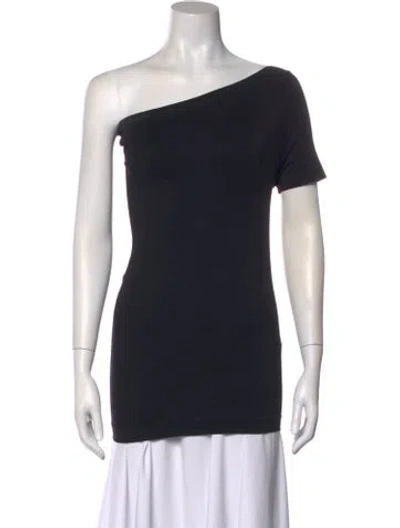 Pre-owned Helmut Lang One-shoulder Short Sleeve Top In Red