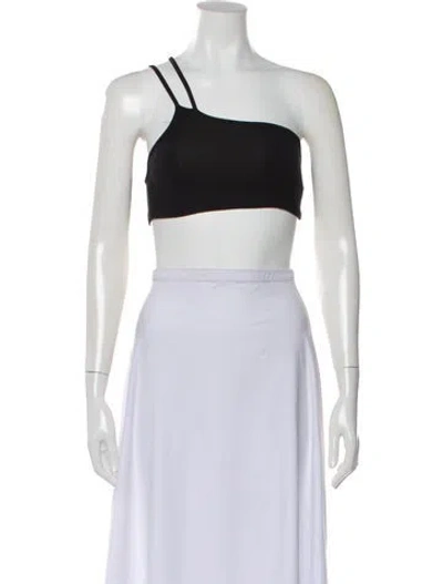 Pre-owned Helmut Lang One-shoulder Sleeveless Crop Top In Blue