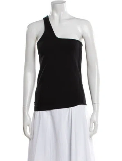 Pre-owned Helmut Lang One-shoulder Sleeveless Top In Black