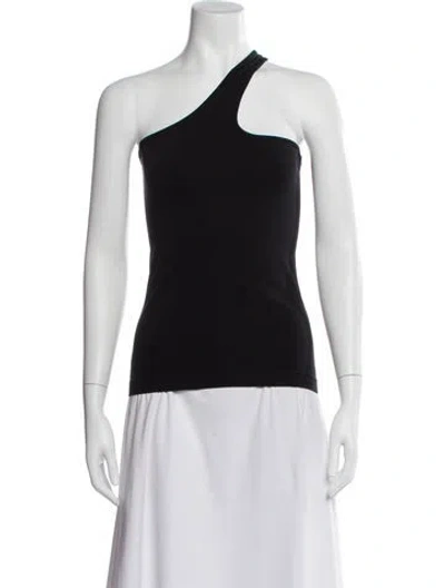 Pre-owned Helmut Lang One-shoulder Sleeveless Top In Black