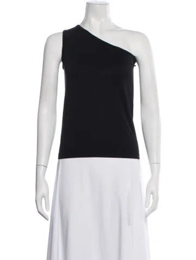 Pre-owned Helmut Lang One-shoulder Sleeveless Top In Black
